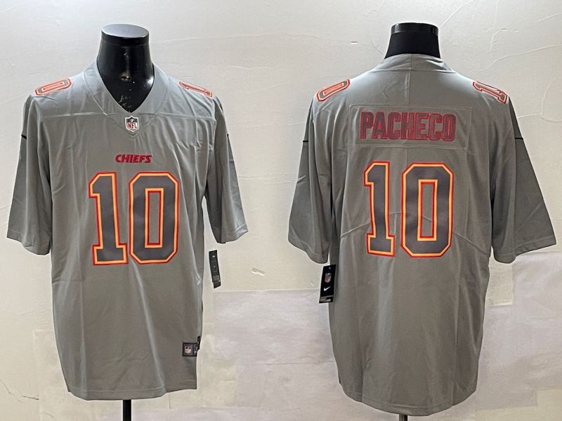 Men Kansas City Chiefs #10 Pacheco Grey 2025 Nike Vapor Limited NFL Jersey style 210->kansas city chiefs->NFL Jersey